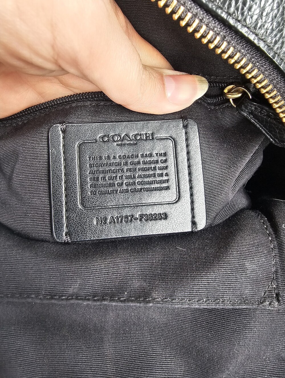 Authentic COACH Black Pebbled Leather Mini Backpack - Gold Hardware - Picture 9 of 15